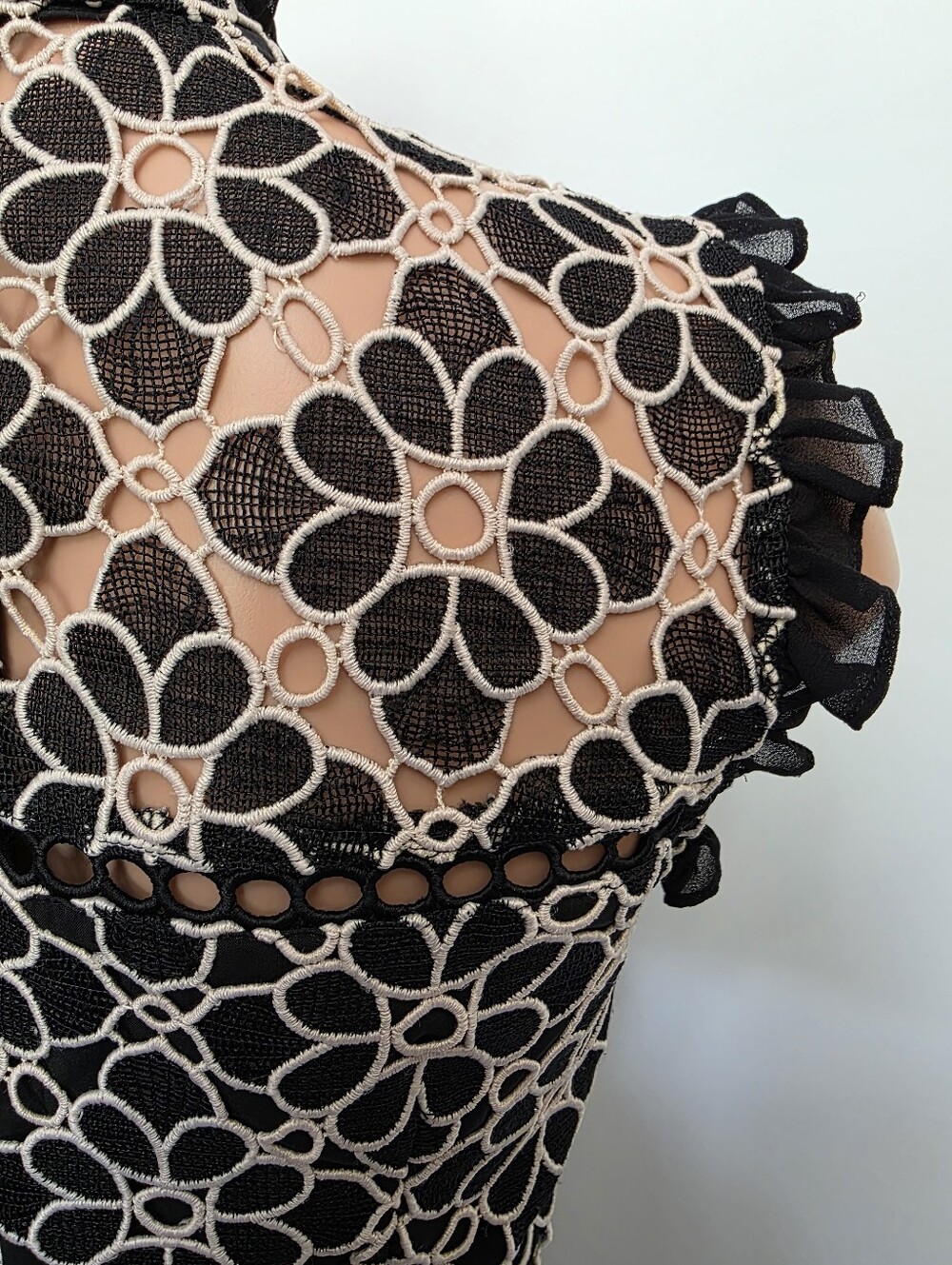 Ivory Lace Sheath Dress. Size 6 - Picture 17 of 17
